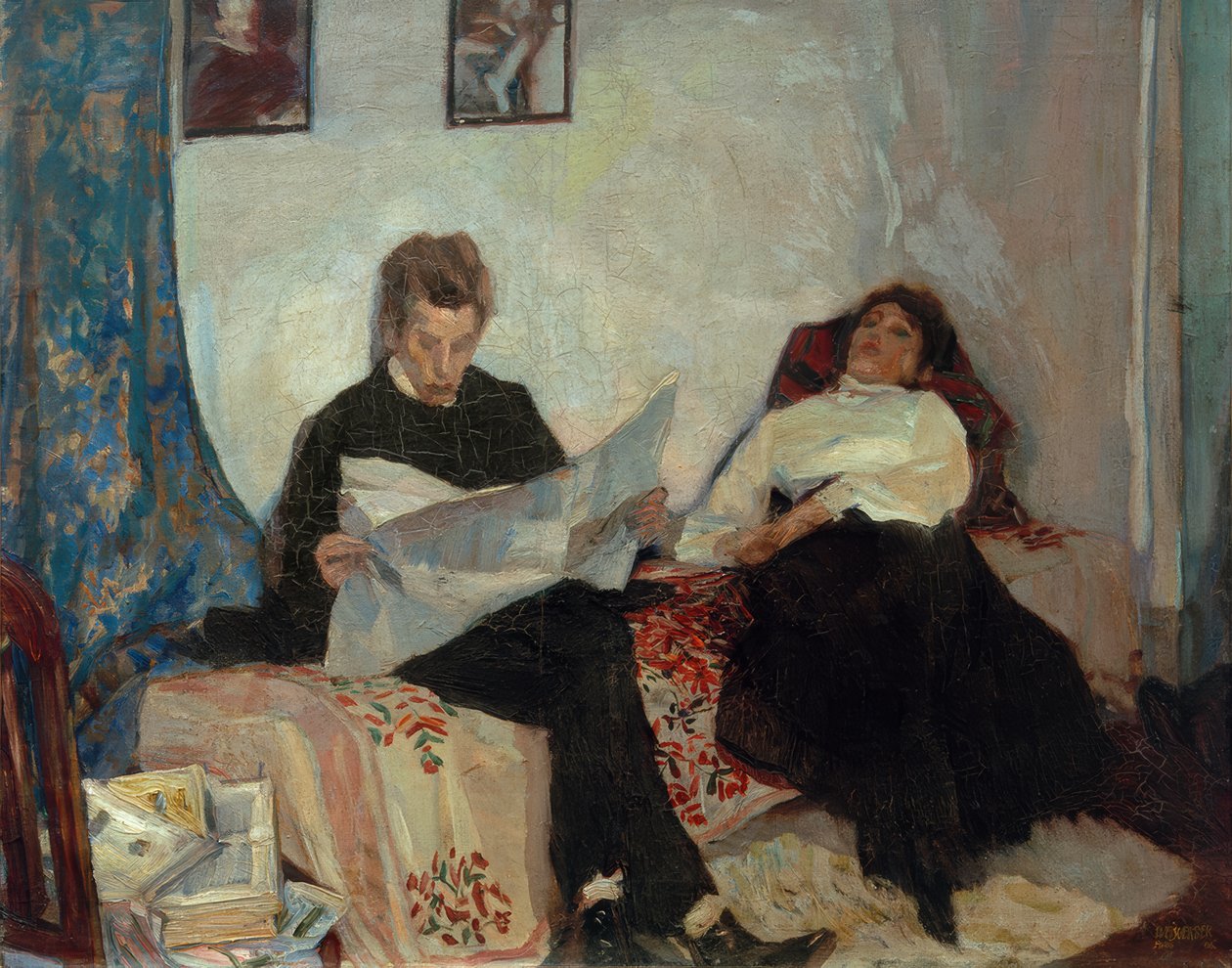 Th. Heuss nello studio / Dipinto di A.Weisgerber da Albert Weisgerber