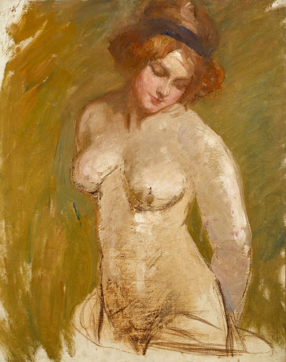 Nudo con fascia, c.1900 da Albert de Belleroche