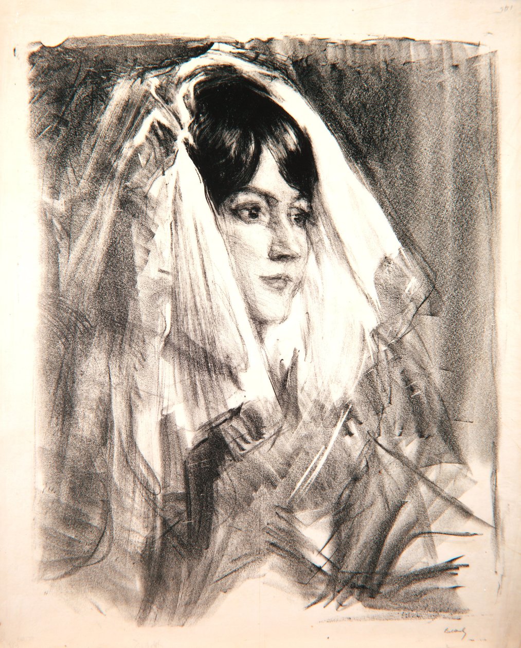 La mantiglia, Madame Anglada, 1905 da Albert de Belleroche