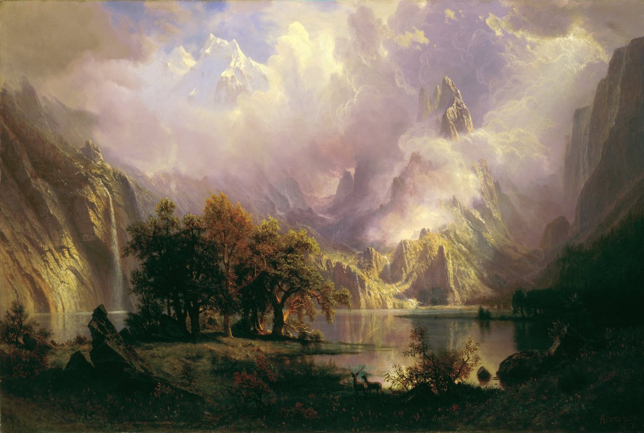 Paesaggio delle Montagne Rocciose da Albert Bierstadt