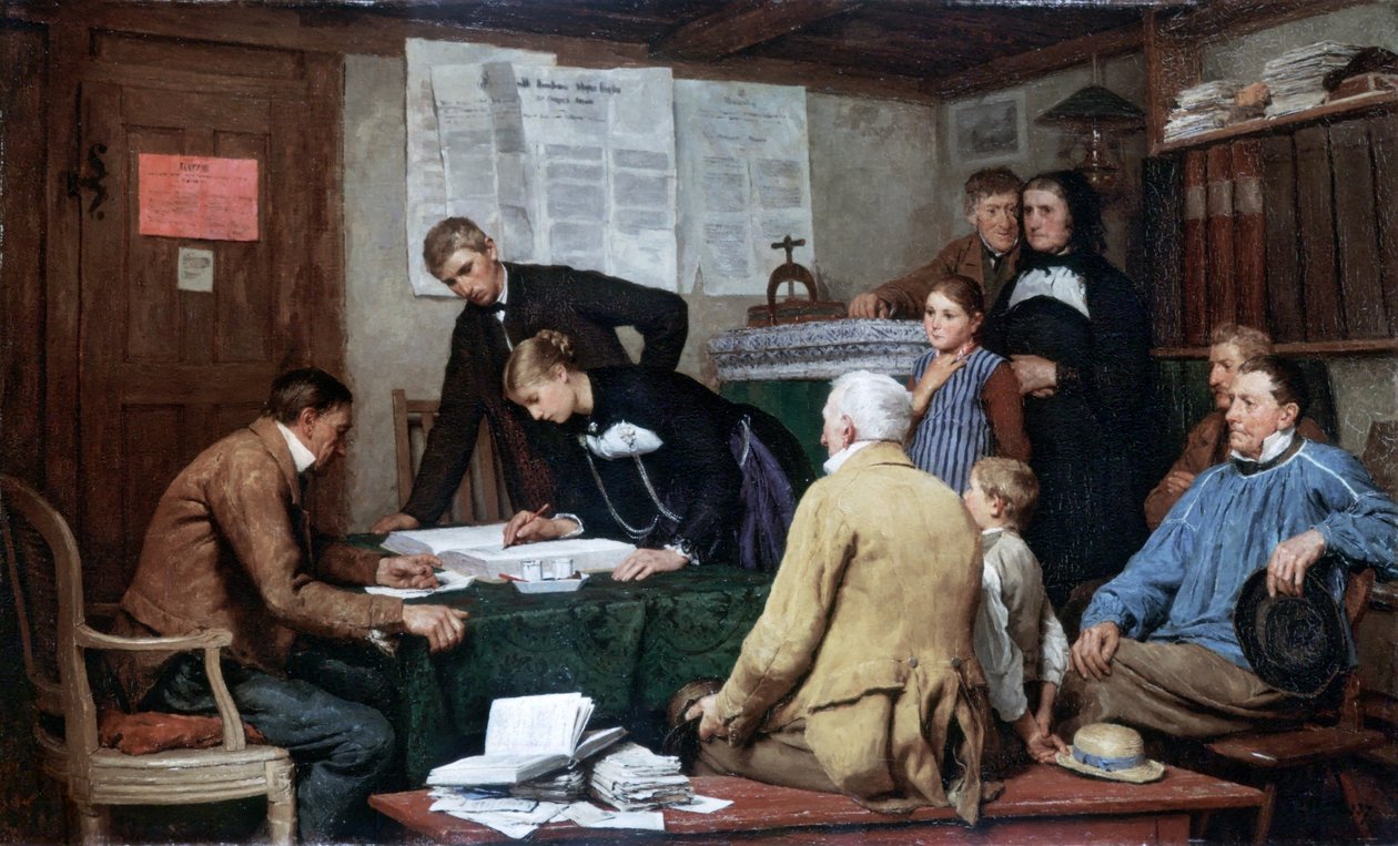 Matrimonio civile da Albert Anker