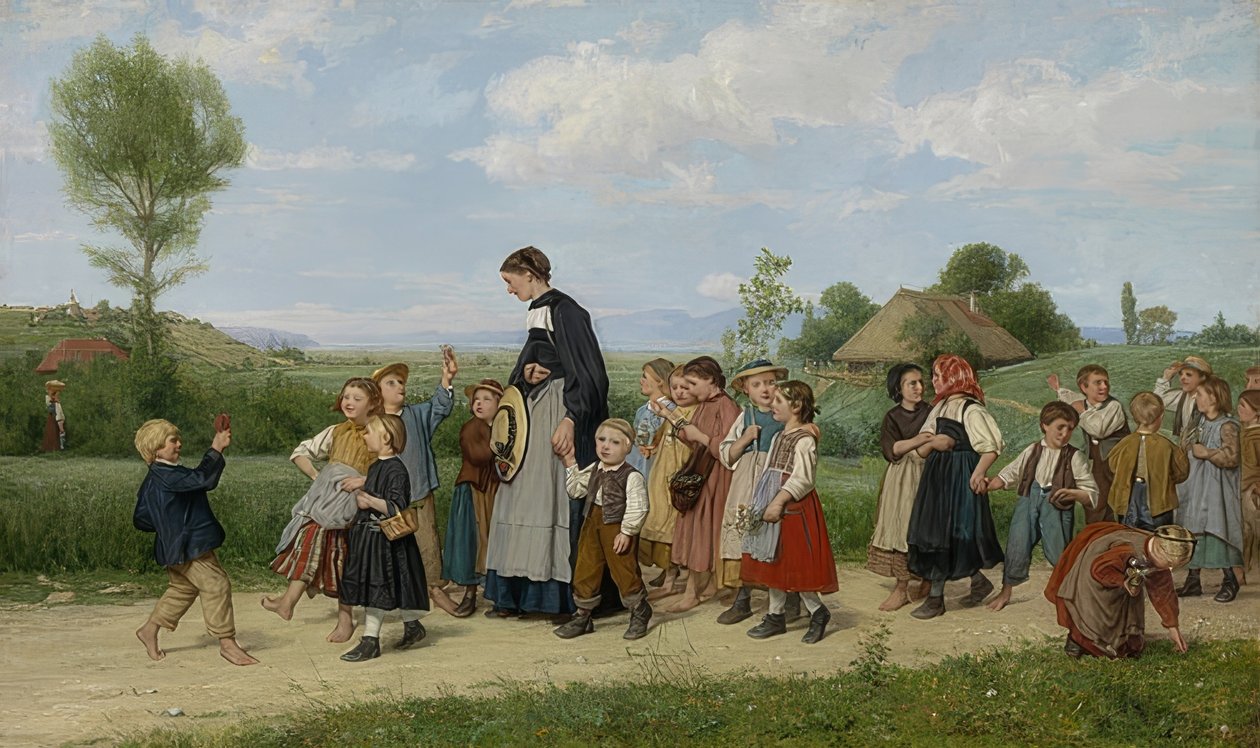 La Passeggiata Scolastica, 1872 da Albert Anker