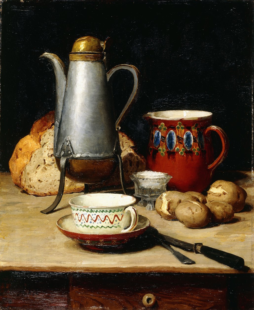 Natura Morta: Caffè e Patate da Albert Anker