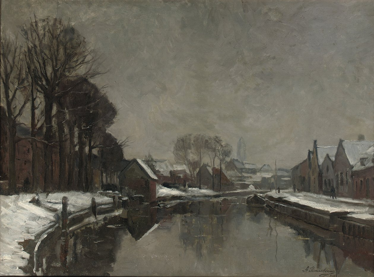 Una città belga in inverno da Albert Baertsoen