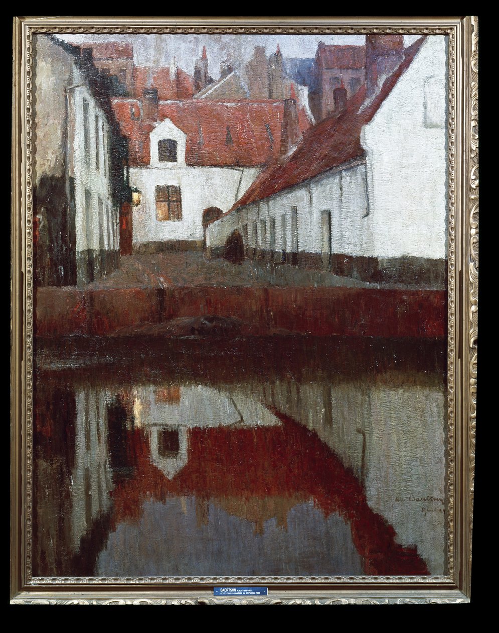 Piccolo cortile nelle Fiandre al crepuscolo da Albert Baertsoen