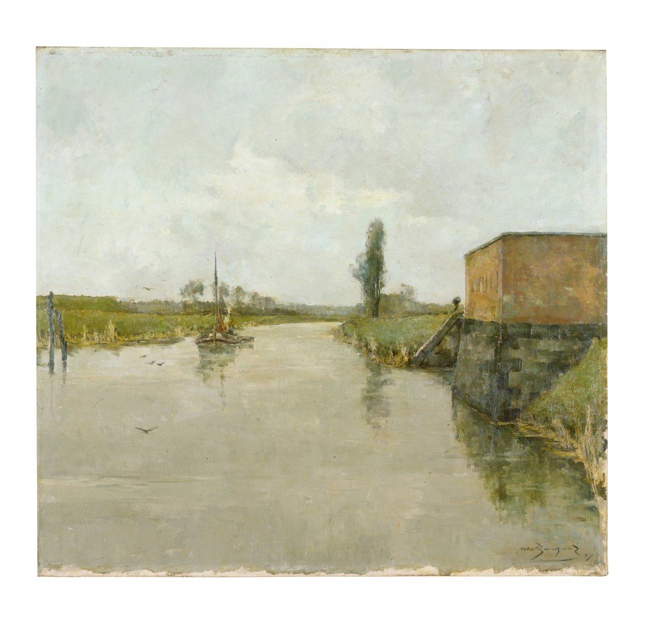 Il Fiume Schelda a Dendermonde da Albert Baertsoen
