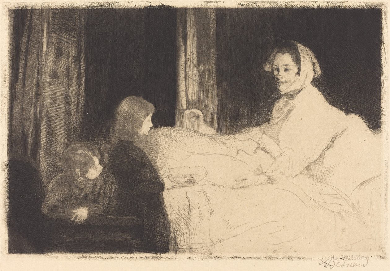 La madre malata da Albert Besnard