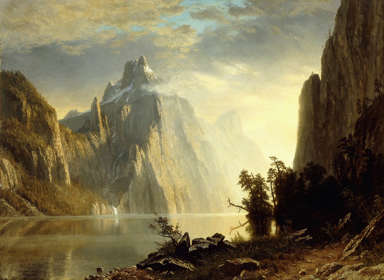 Un lago nella Sierra Nevada da Albert Bierstadt