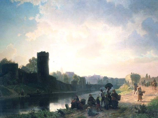 Estuario del fiume da Albert Bierstadt