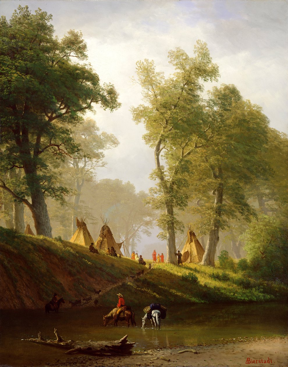 Il Fiume Wolf, Kansas, c.1859 da Albert Bierstadt