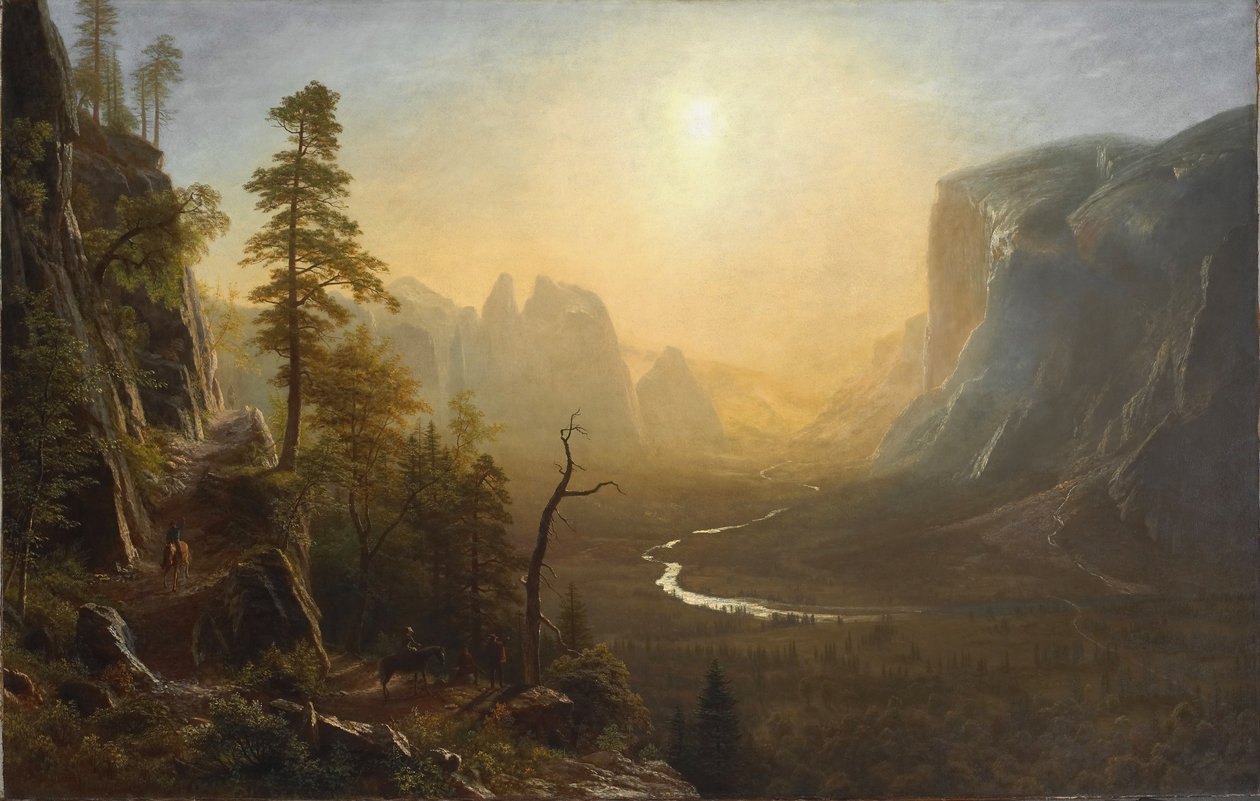 Valle di Yosemite, sentiero di Glacier Point da Albert Bierstadt