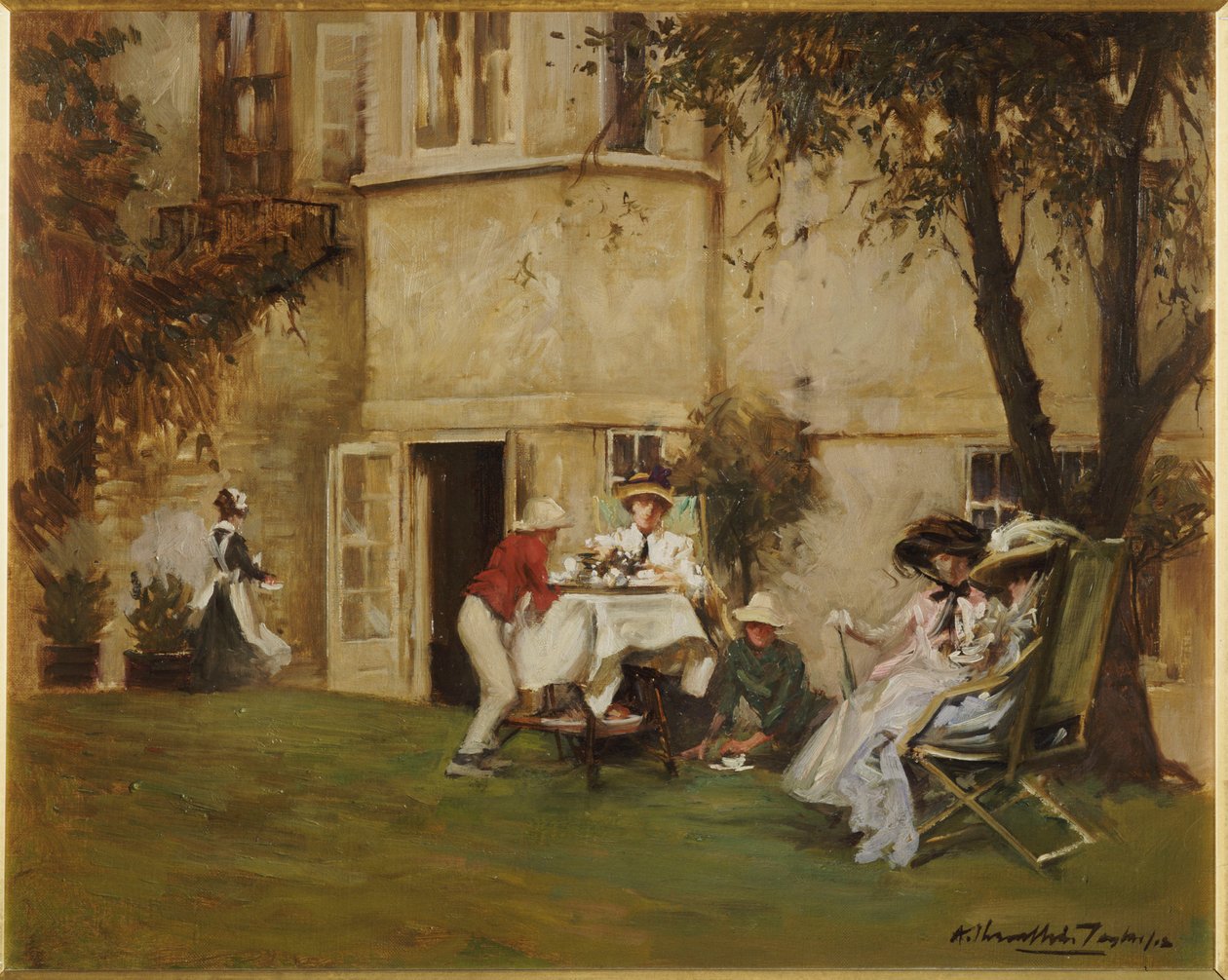 Tè in giardino da Albert Chevallier Tayler