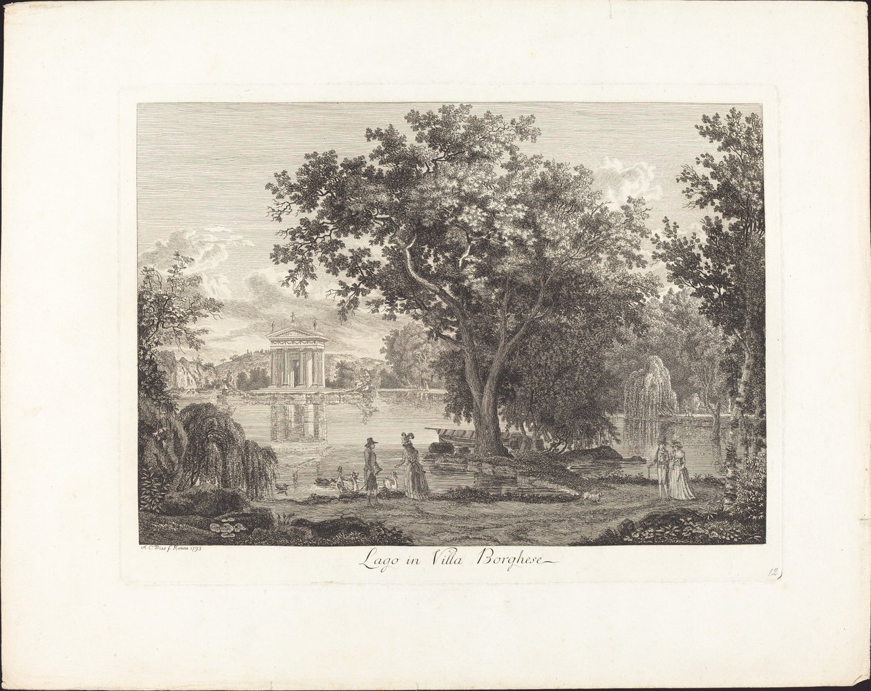 Lago in Villa Borghese da Albert Christoph Dies