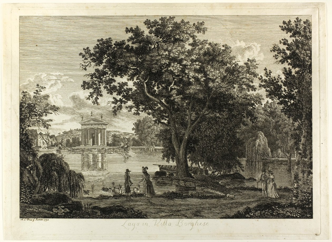 Lago a Villa Borghese da Albert Christoph Dies