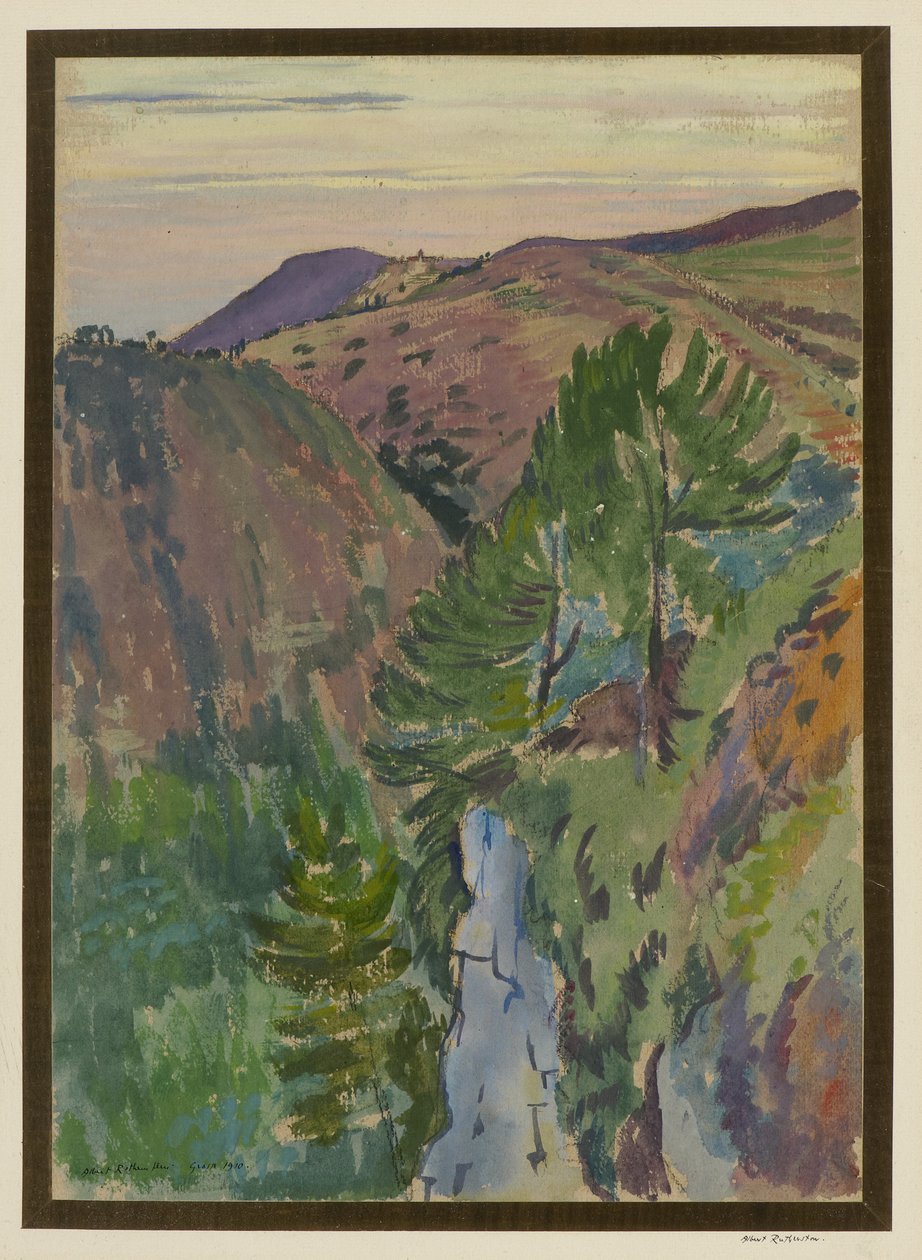 Paesaggio a Grasse da Albert Daniel Rutherston
