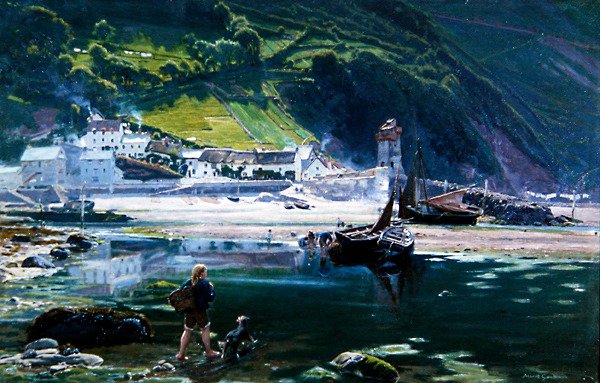 Countisbury Hill, Lynmouth da Albert Goodwin