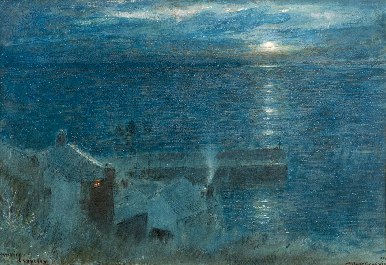 Alba lunare a Clovelly da Albert Goodwin