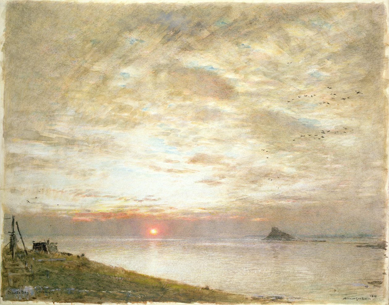 Baia di Mounts, Cornovaglia da Albert Goodwin