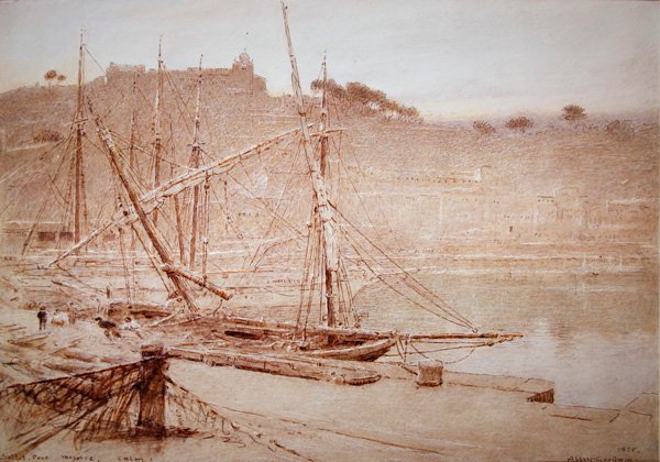 Porto di Soller, Maiorca, calma da Albert Goodwin