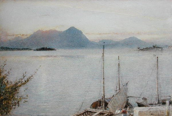 Alba da Baveno, Lago Maggiore da Albert Goodwin
