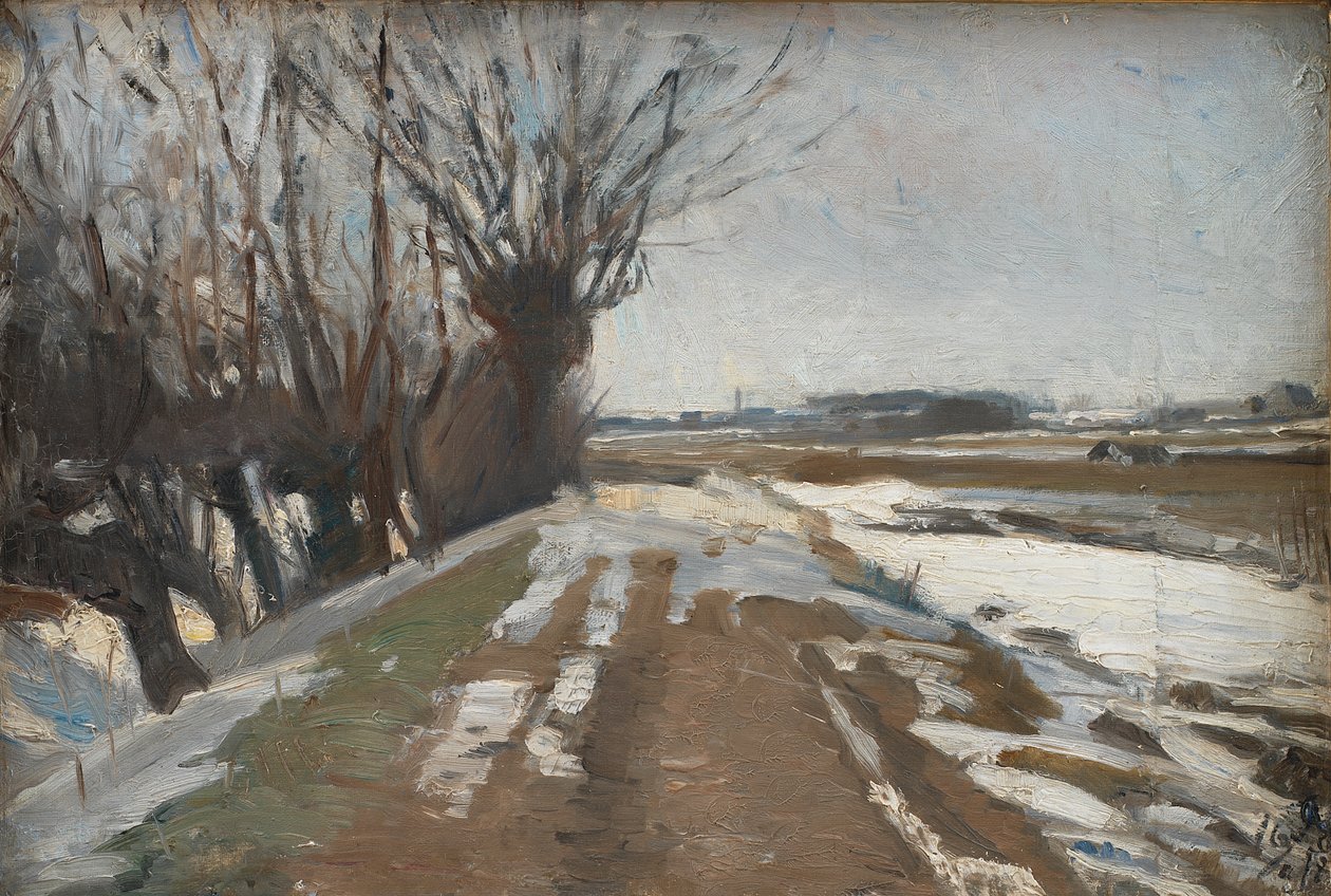Paesaggio Invernale. Utterslev vicino a Copenaghen da Albert Gottschalk