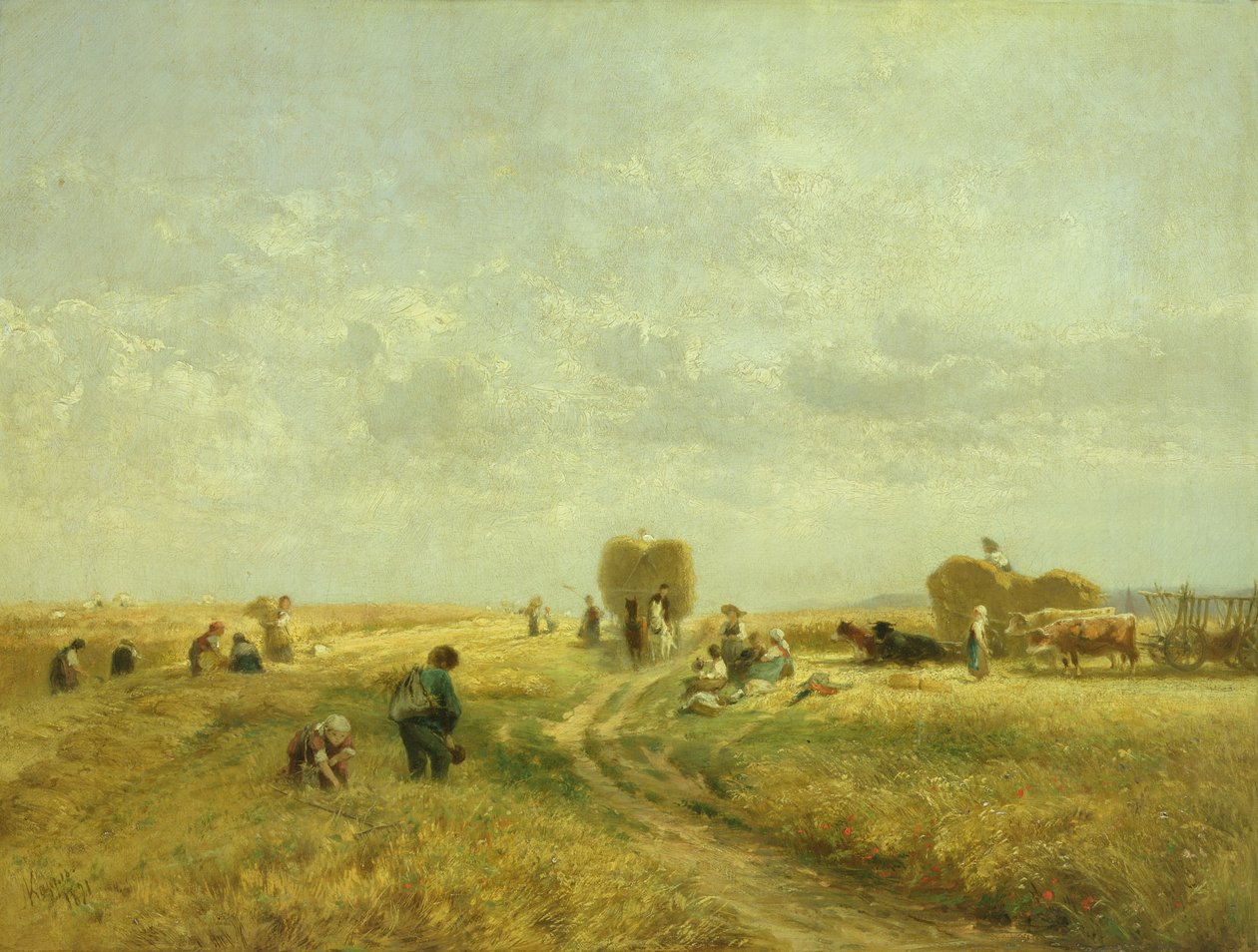 Tempo di raccolta, 1871 da Albert Kappis