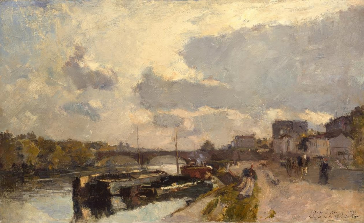 Il ponte di Neuilly, vicino a Parigi da Albert Lebourg