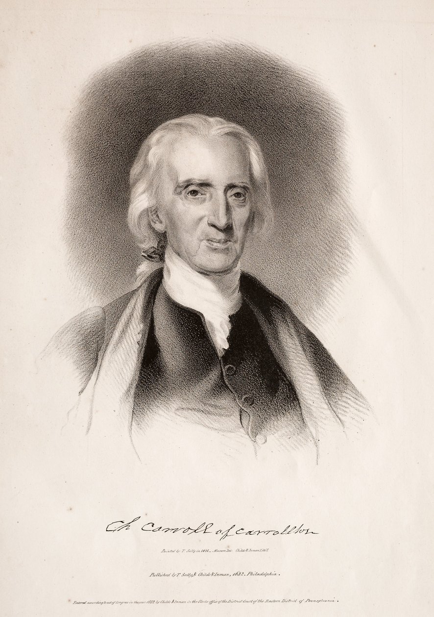 Charles Carroll di Carrollton, Maryland, 1832 da Albert Newsam