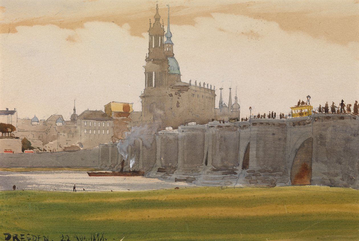 Veduta di Dresda, 1898 da Albert Nikolaevich Benois