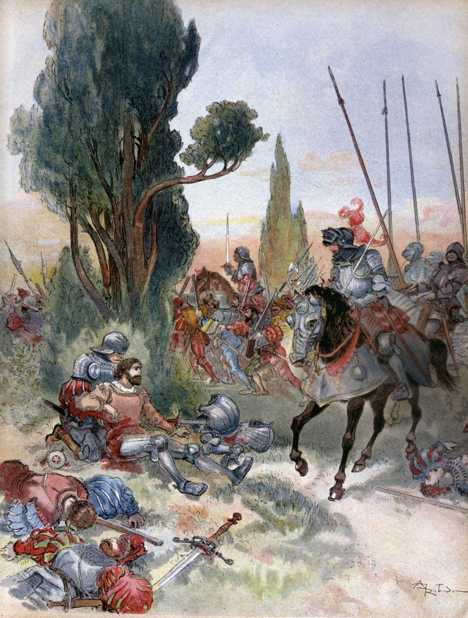 Morte di Bayard da Albert Robida