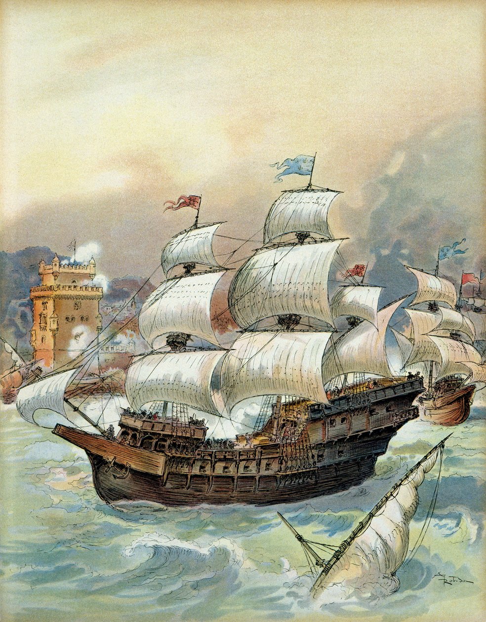 La flotta di Jean Ango da Albert Robida