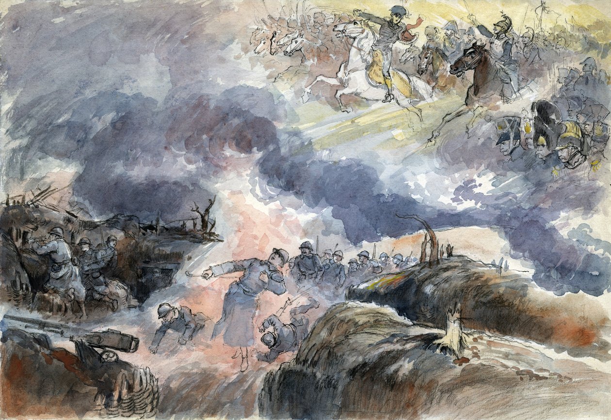 I due Murat. 1914-1918 (litografia) da Albert Robida