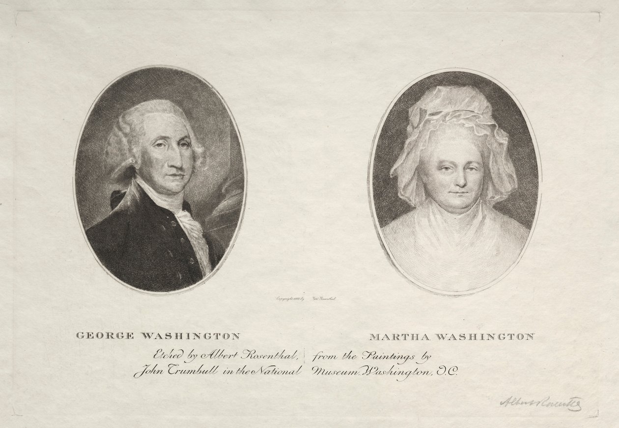 George e Martha Washington da Albert Rosenthal