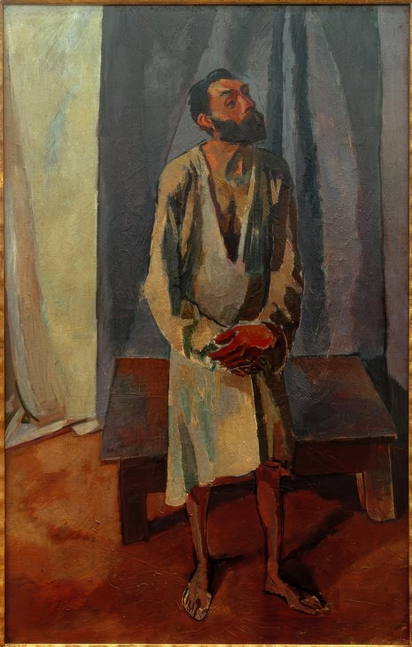 Uomo in camicia (Il modello) da Albert Weisgerber