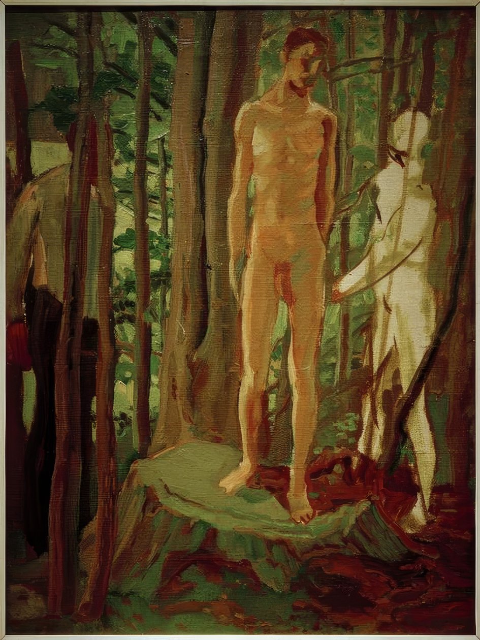 Sebastian sul ceppo da Albert Weisgerber