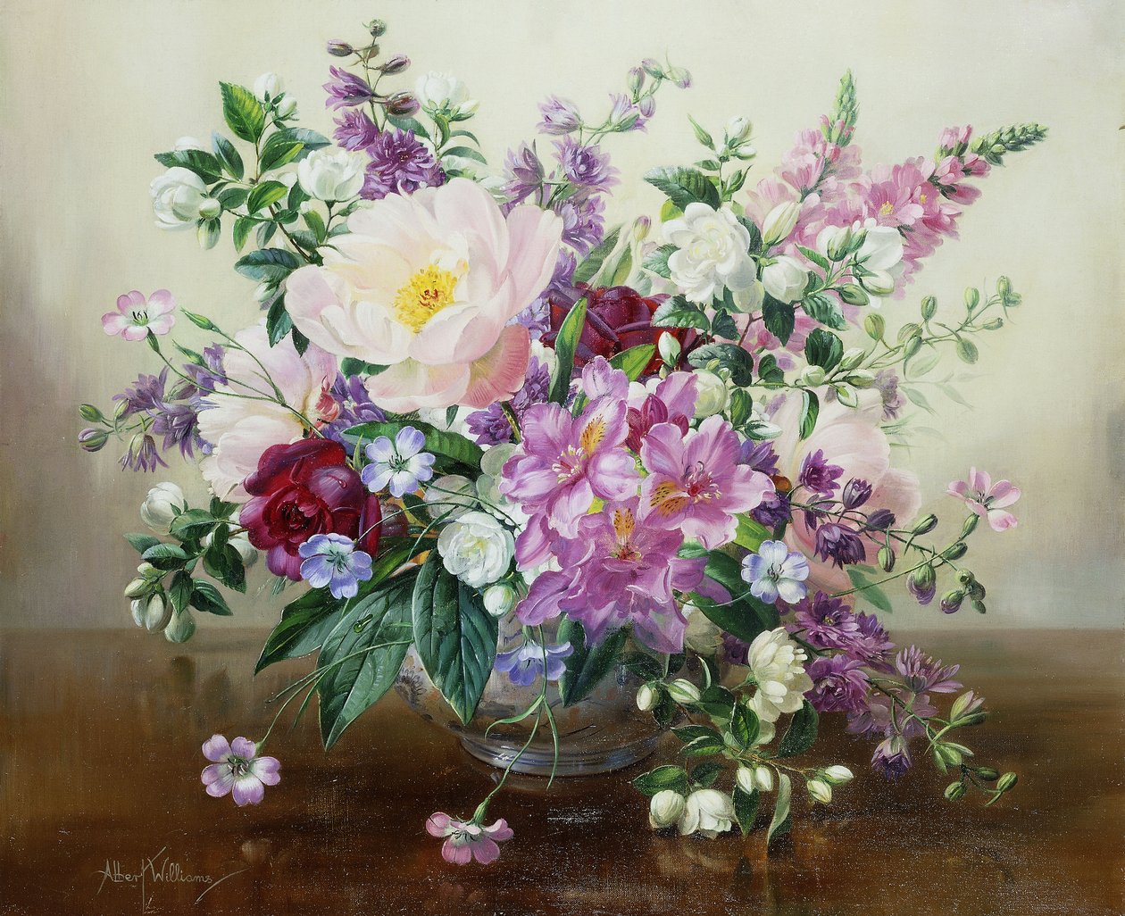 Fiori in un vaso di vetro da Albert Williams