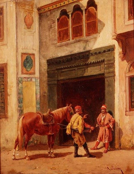 Arabi a un portale da Alberto Pasini