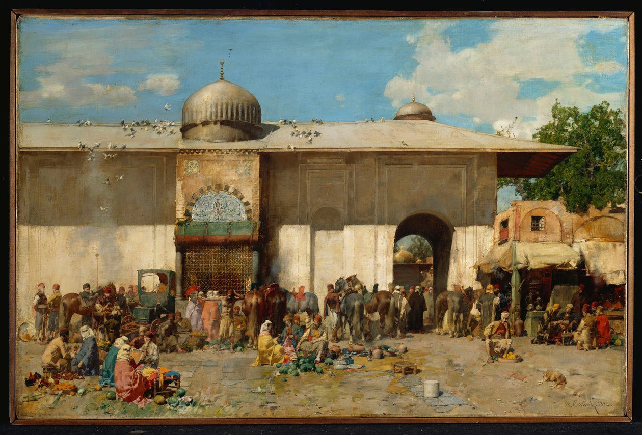 Mercato orientale, 1884 da Alberto Pasini
