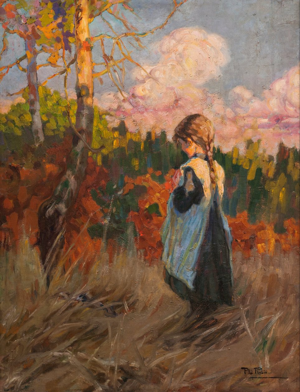 Ragazza in un campo da Alberto Plá Rubio