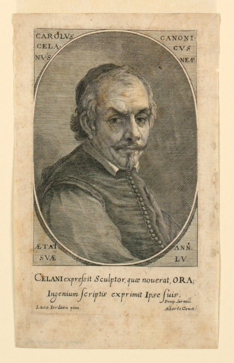 Ritratto di Carolus Celanus (Celani) da Albertus Clouwet