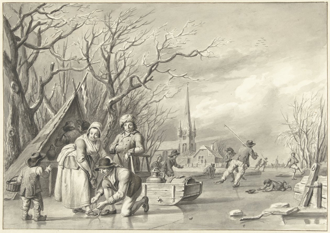 Divertimento sul ghiaccio da Albertus Jacobus Besters