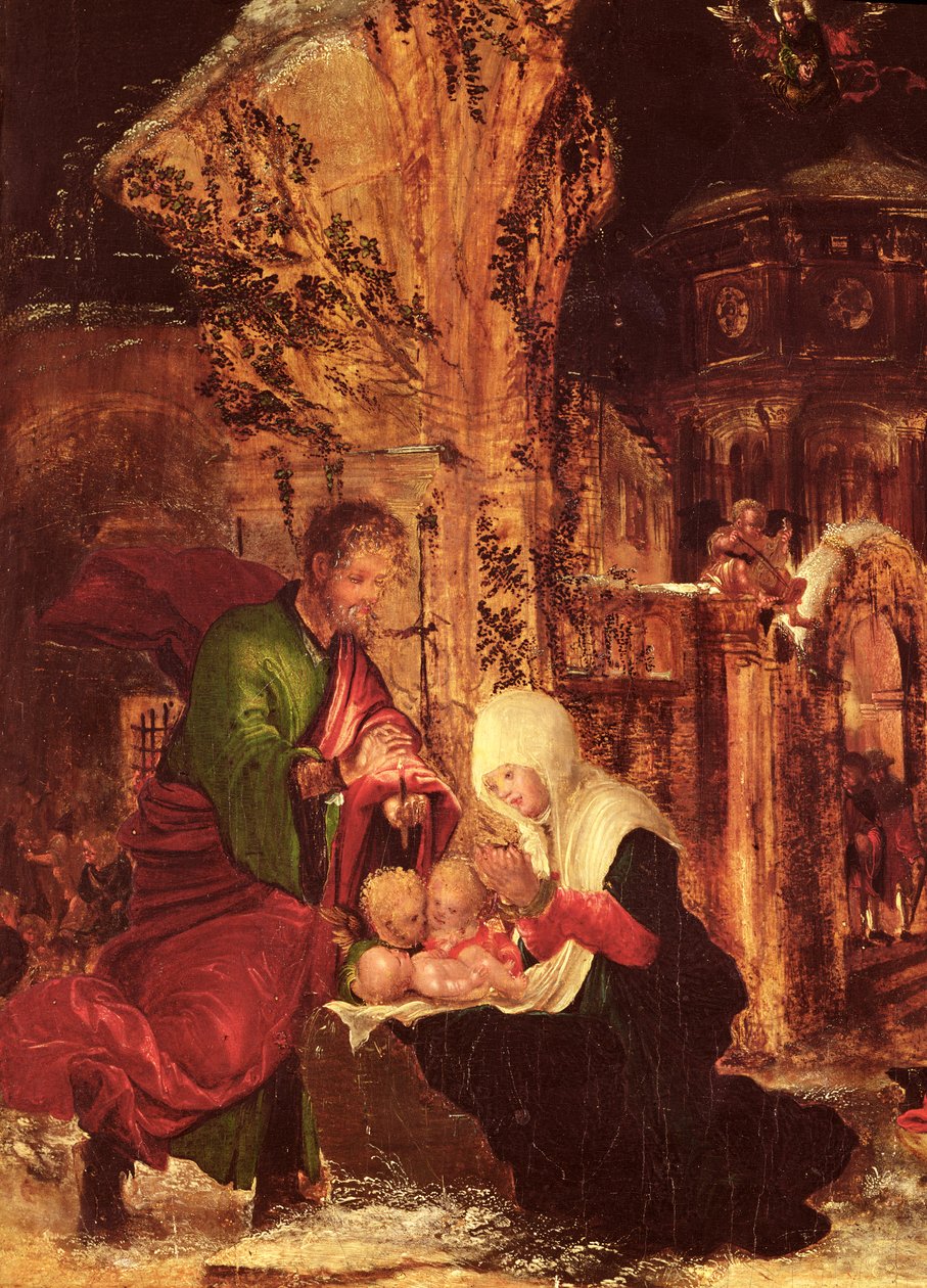 Nascita di Cristo (Notte Santa), c.1520-25 (dettaglio) da Albrecht Altdorfer