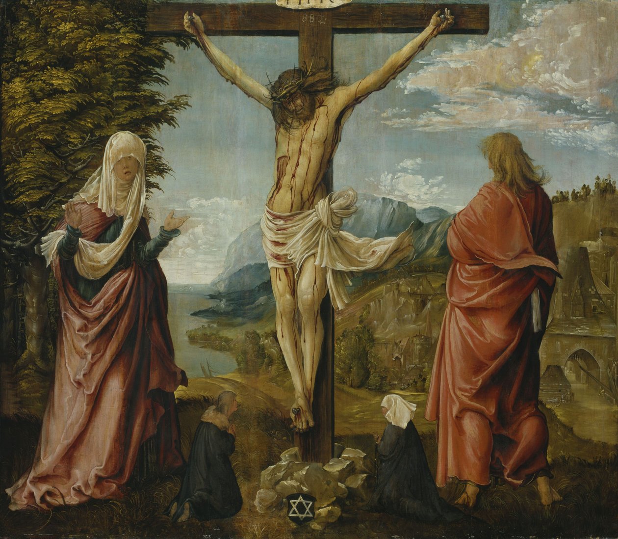 Cristo sulla croce con Maria e Giovanni da Albrecht Altdorfer