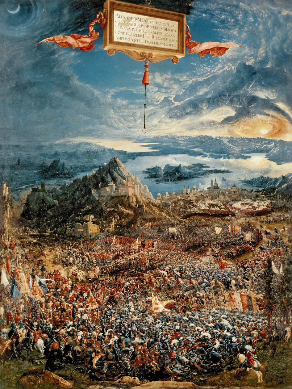 La battaglia di Isso, o La vittoria di Alessandro Magno, 1529 da Albrecht Altdorfer