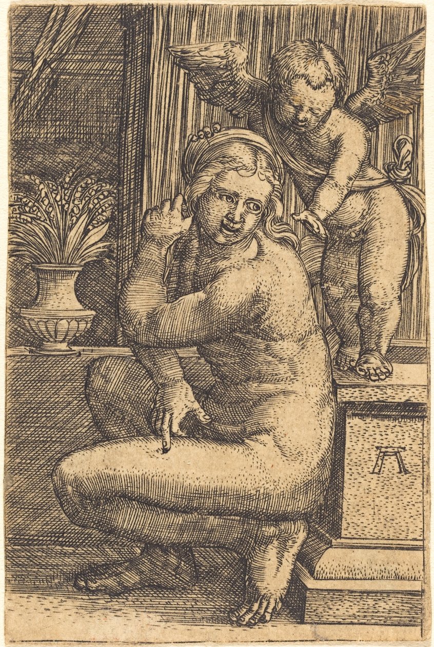 Venere accovacciata da Albrecht Altdorfer