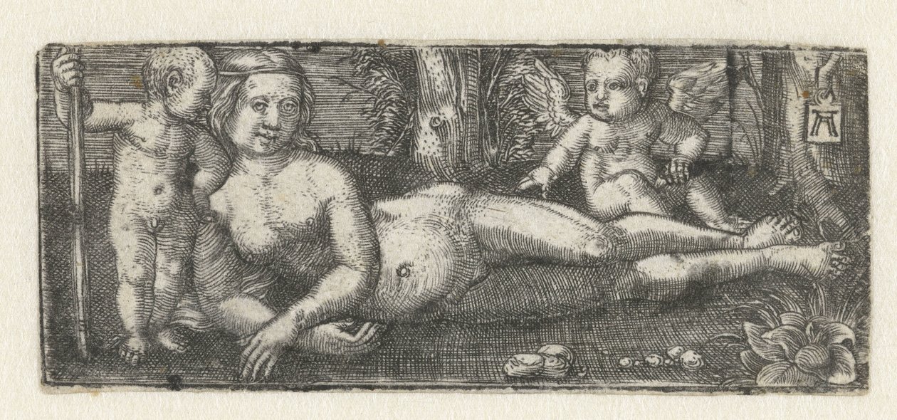 Venere sdraiata con due putti da Albrecht Altdorfer