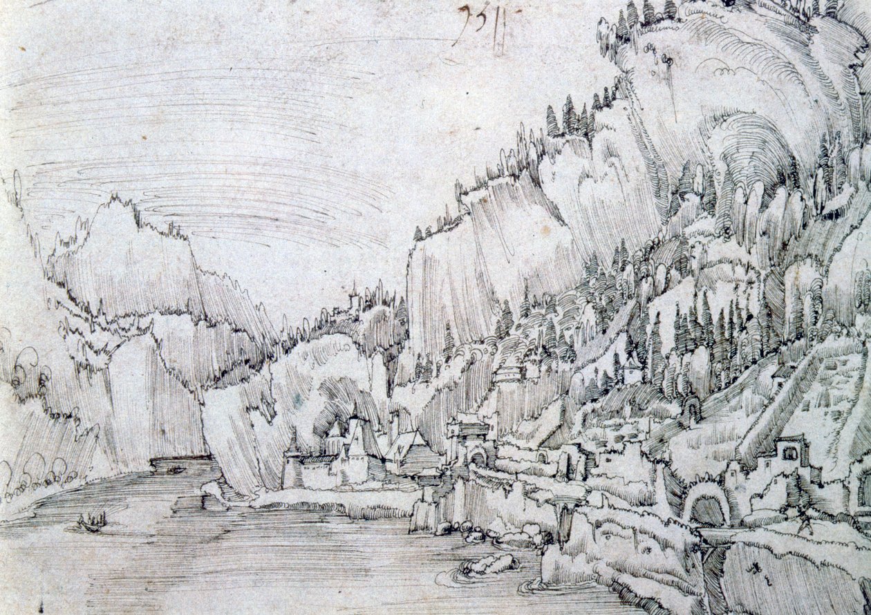 Sarmingstein sul Danubio, XVI secolo da Albrecht Altdorfer