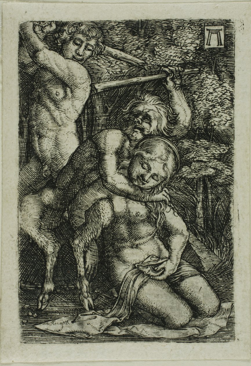 Due satiri in lotta per una ninfa da Albrecht Altdorfer