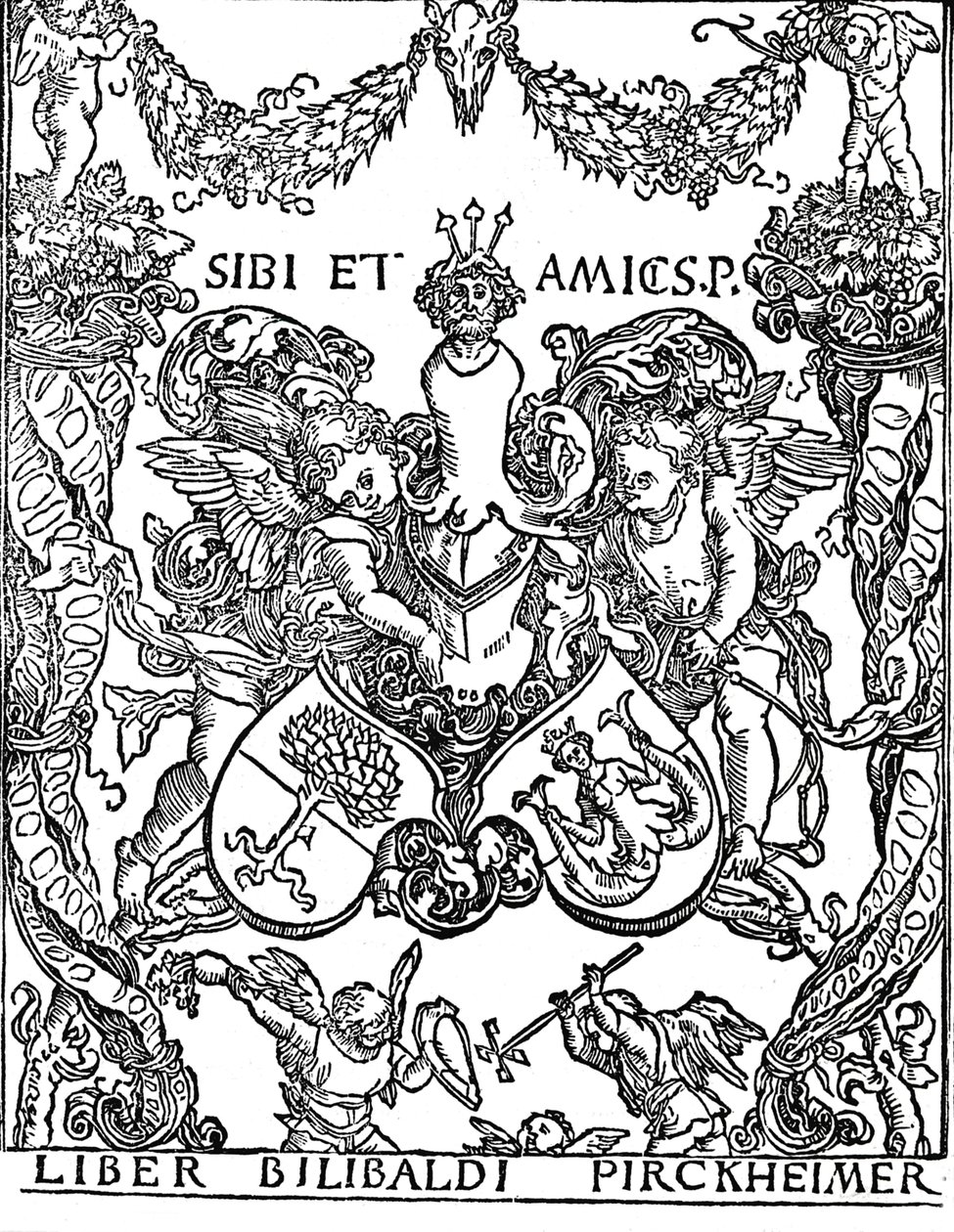 Ex libris di Willibald Pirkheimer da Albrecht Dürer