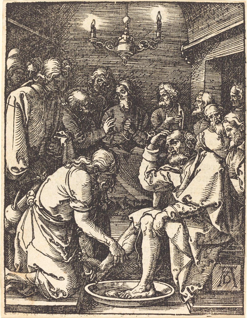 Cristo lava i piedi dei discepoli da Albrecht Dürer